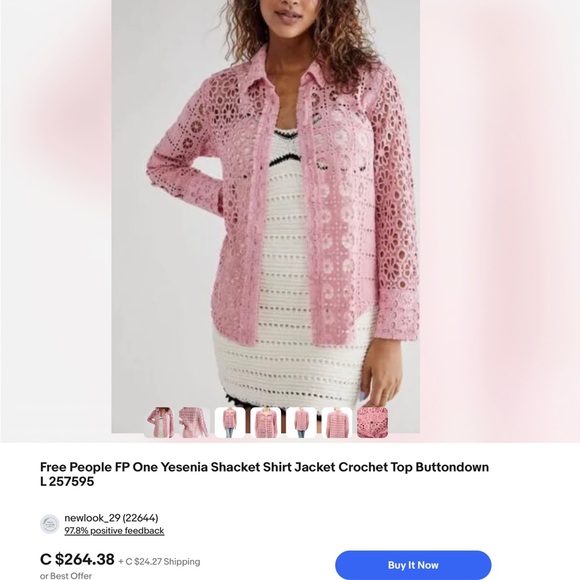 VHTF FP ONE YESENIA SHACKET (M) - Picture 6 of 6